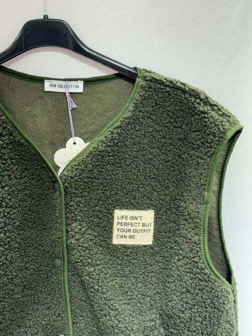 Gilet sans manches moumoute - Taille unique 38 au 42 